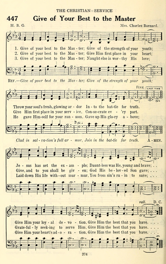The Baptist Standard Hymnal: with responsive readings: a new book for all services page 366