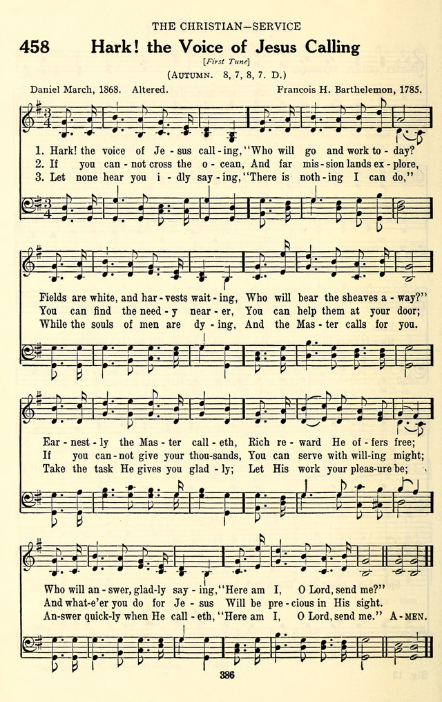 The Baptist Standard Hymnal: with responsive readings: a new book for all services page 378