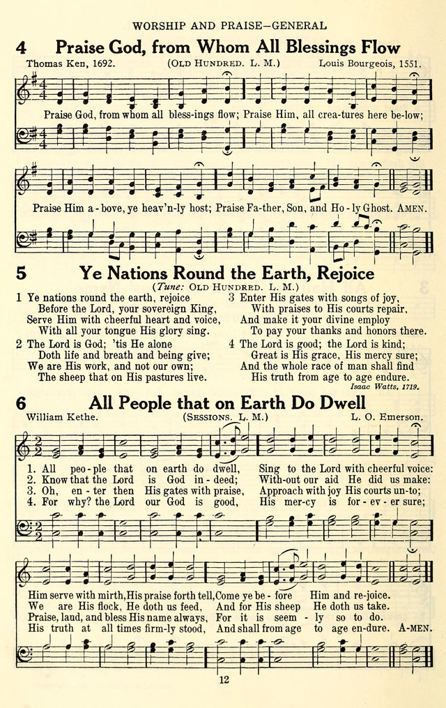 The Baptist Standard Hymnal: with responsive readings: a new book for all services page 4