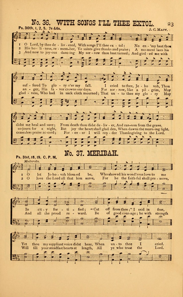 Bible Songs: consisting of selections from the psalms, set to music, suitable for Sabbath Schools, Prayer Meetings, etc. page 23