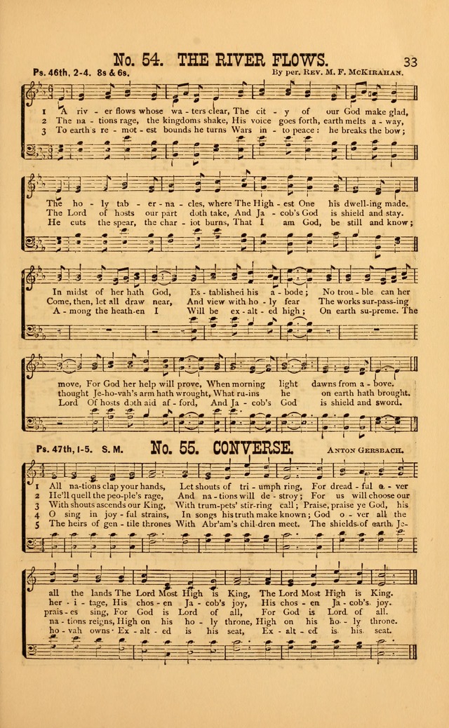 Bible Songs: consisting of selections from the psalms, set to music, suitable for Sabbath Schools, Prayer Meetings, etc. page 33