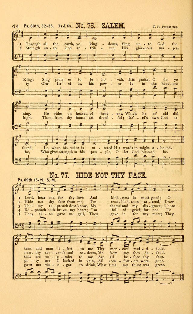 Bible Songs: consisting of selections from the psalms, set to music, suitable for Sabbath Schools, Prayer Meetings, etc. page 44