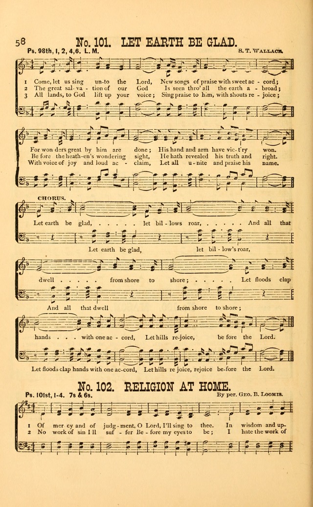 Bible Songs: consisting of selections from the psalms, set to music, suitable for Sabbath Schools, Prayer Meetings, etc. page 58