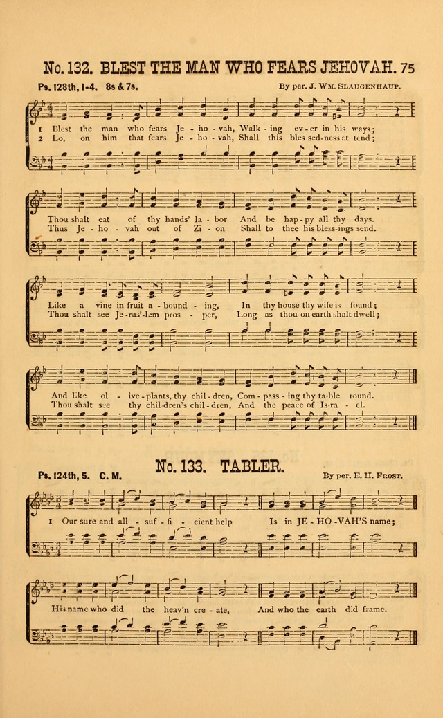 Bible Songs: consisting of selections from the psalms, set to music, suitable for Sabbath Schools, Prayer Meetings, etc. page 75