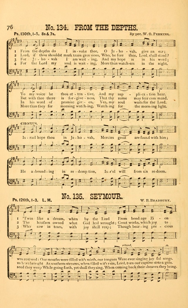 Bible Songs: consisting of selections from the psalms, set to music, suitable for Sabbath Schools, Prayer Meetings, etc. page 76