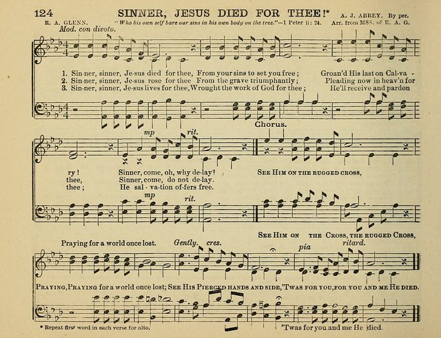 The Banner of Victory: a choice selection of songs, duets, quartets, and choruses, for Sunday schools, prayer and praise meetings, and the fireside page 124