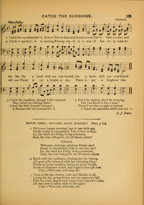 The Carol: a book of religious songs for the Sunday school and the home page 105
