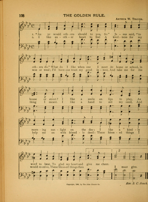 The Carol: a book of religious songs for the Sunday school and the home page 108