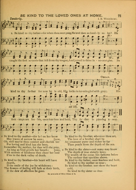 The Carol: a book of religious songs for the Sunday school and the home page 71