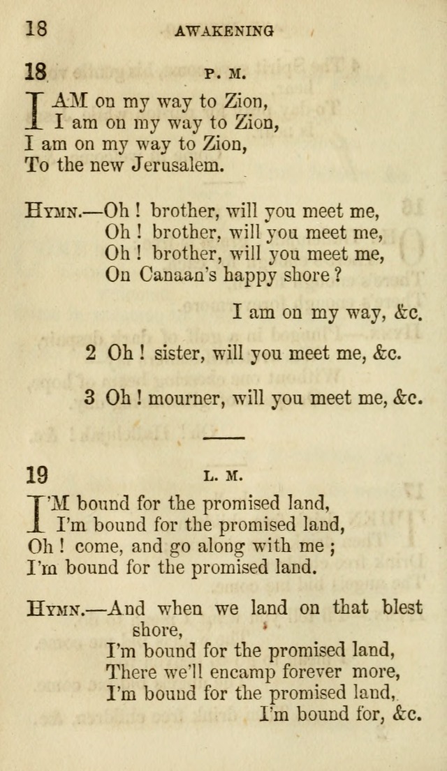 The Chorus: or, a collection of choruses and hymns, selected and original, adapted especially to the class-room, and to meetings for prayer and Christian conference (7th ed., Imp. and Enl.) page 18