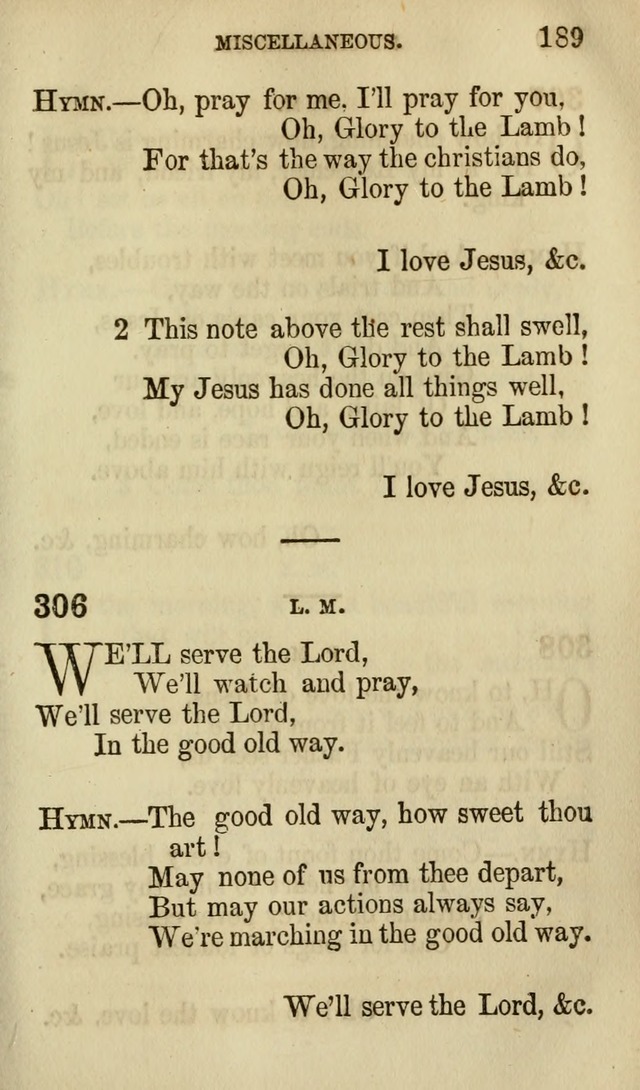 The Chorus: or, a collection of choruses and hymns, selected and original, adapted especially to the class-room, and to meetings for prayer and Christian conference (7th ed., Imp. and Enl.) page 189