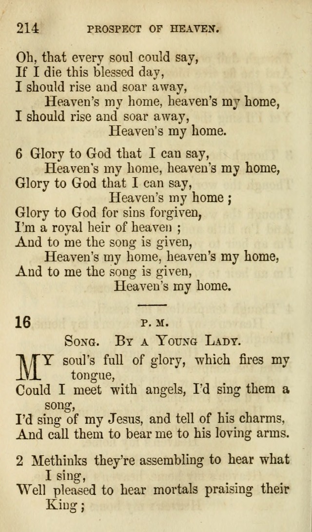 The Chorus: or, a collection of choruses and hymns, selected and original, adapted especially to the class-room, and to meetings for prayer and Christian conference (7th ed., Imp. and Enl.) page 214