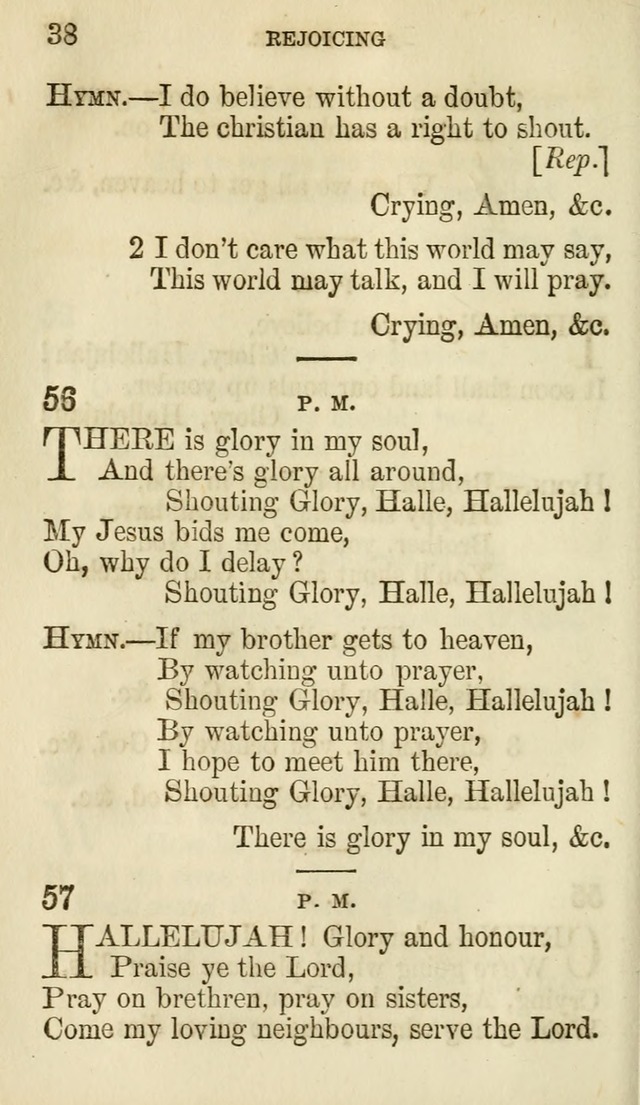 The Chorus: or, a collection of choruses and hymns, selected and original, adapted especially to the class-room, and to meetings for prayer and Christian conference (7th ed., Imp. and Enl.) page 38
