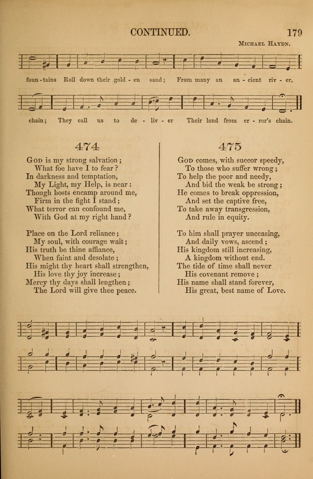 Church Choral-Book: containing tunes and hymns for congregational singing, and adapted to choirs and social worship page 179
