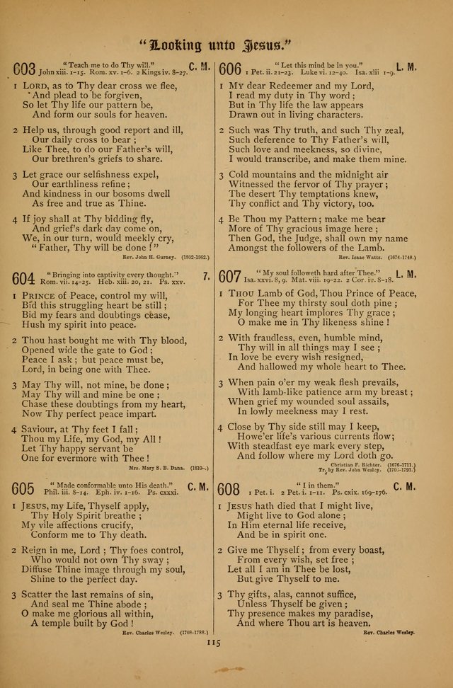 The Clifton Chapel Collection of "Psalms, Hymns, and Spiritual Songs": for public, social and family worship and private devotions at the Sanitarium, Clifton Springs, N. Y. page 115