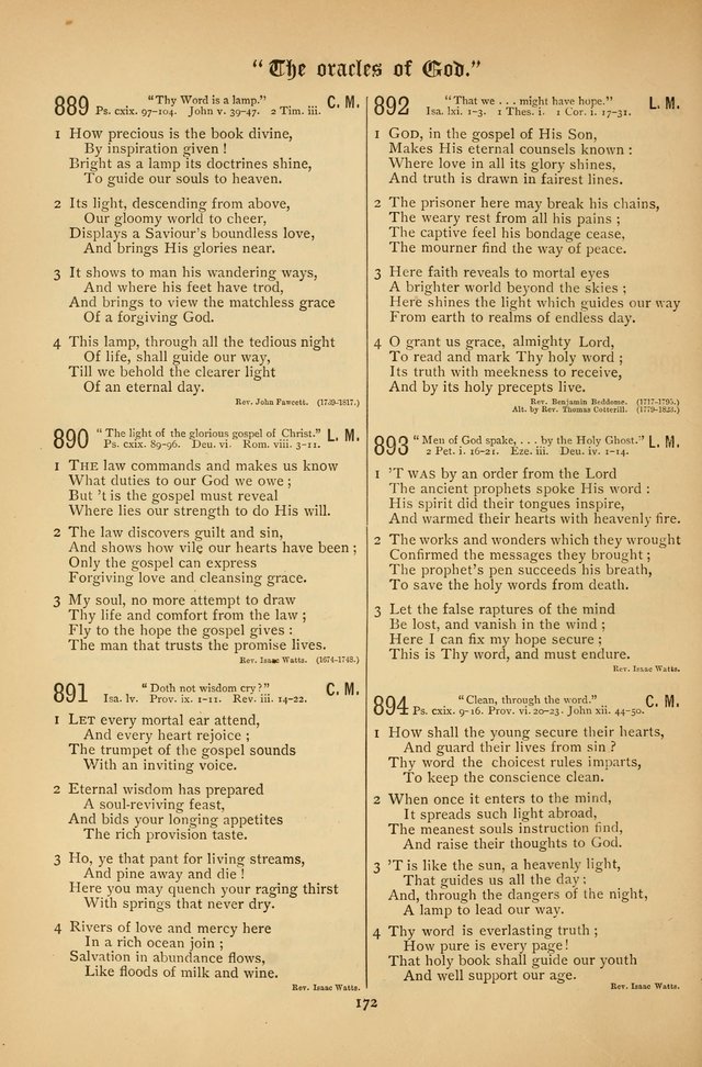 The Clifton Chapel Collection of "Psalms, Hymns, and Spiritual Songs": for public, social and family worship and private devotions at the Sanitarium, Clifton Springs, N. Y. page 172