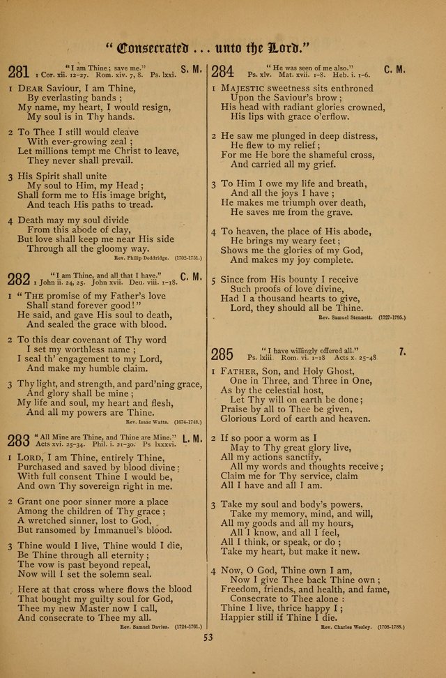The Clifton Chapel Collection of "Psalms, Hymns, and Spiritual Songs": for public, social and family worship and private devotions at the Sanitarium, Clifton Springs, N. Y. page 53