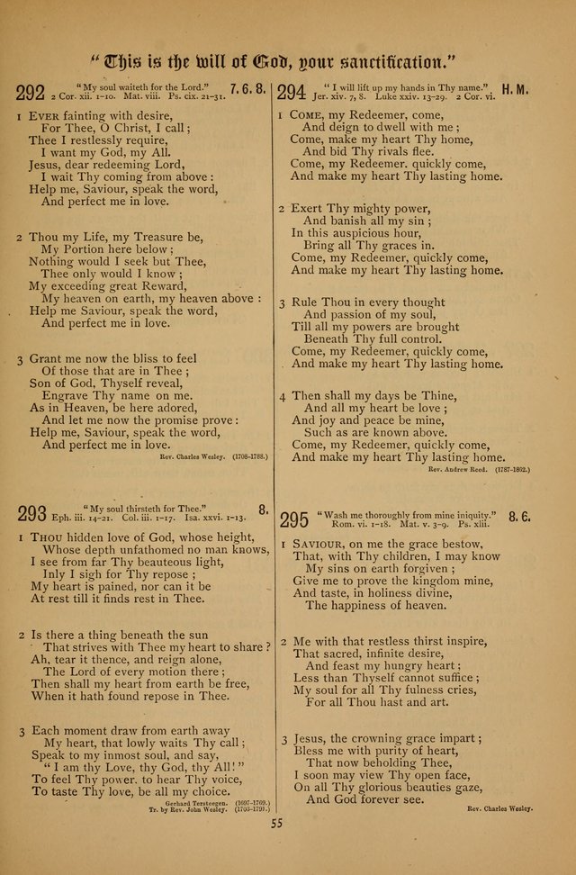 The Clifton Chapel Collection of "Psalms, Hymns, and Spiritual Songs": for public, social and family worship and private devotions at the Sanitarium, Clifton Springs, N. Y. page 55