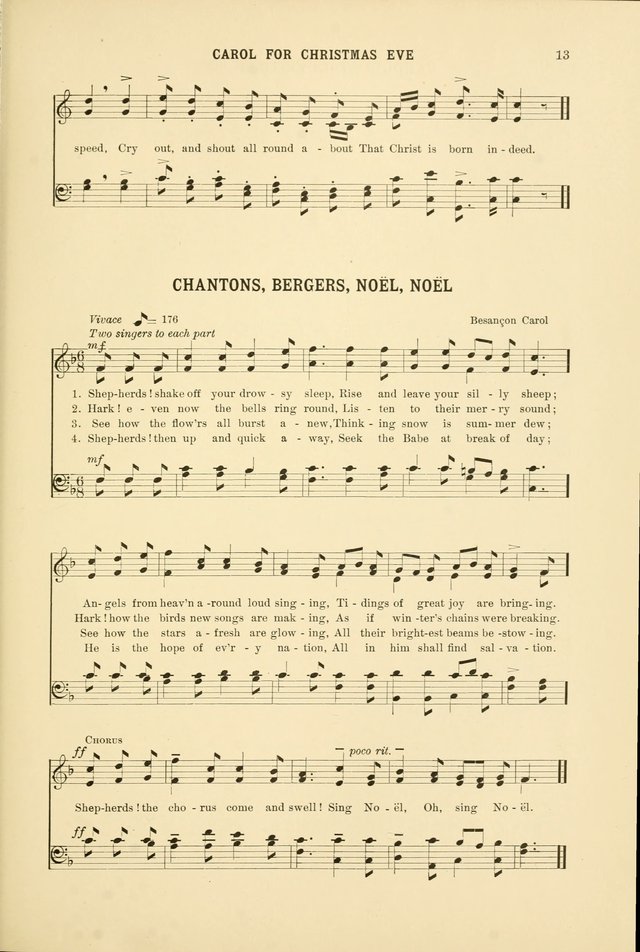 Christmas Carols and Hymns: for school and choir page 13