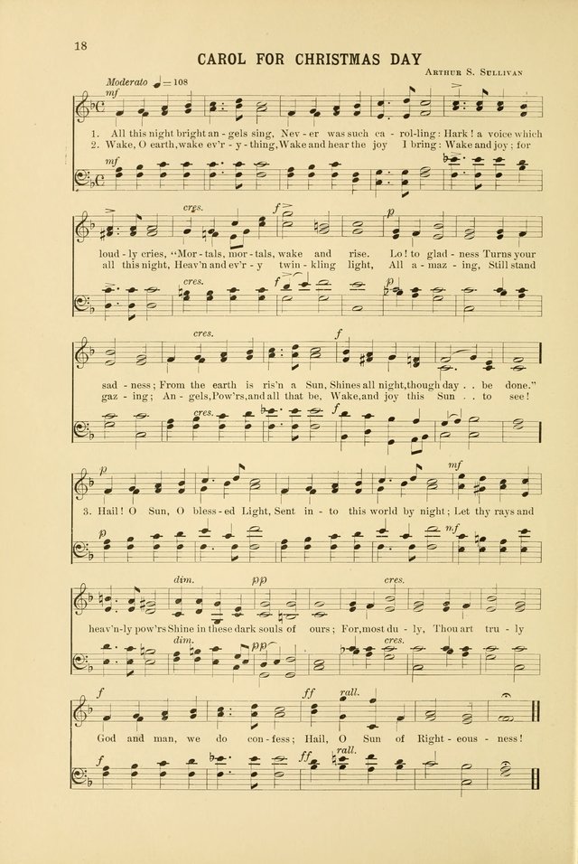 Christmas Carols and Hymns: for school and choir page 18