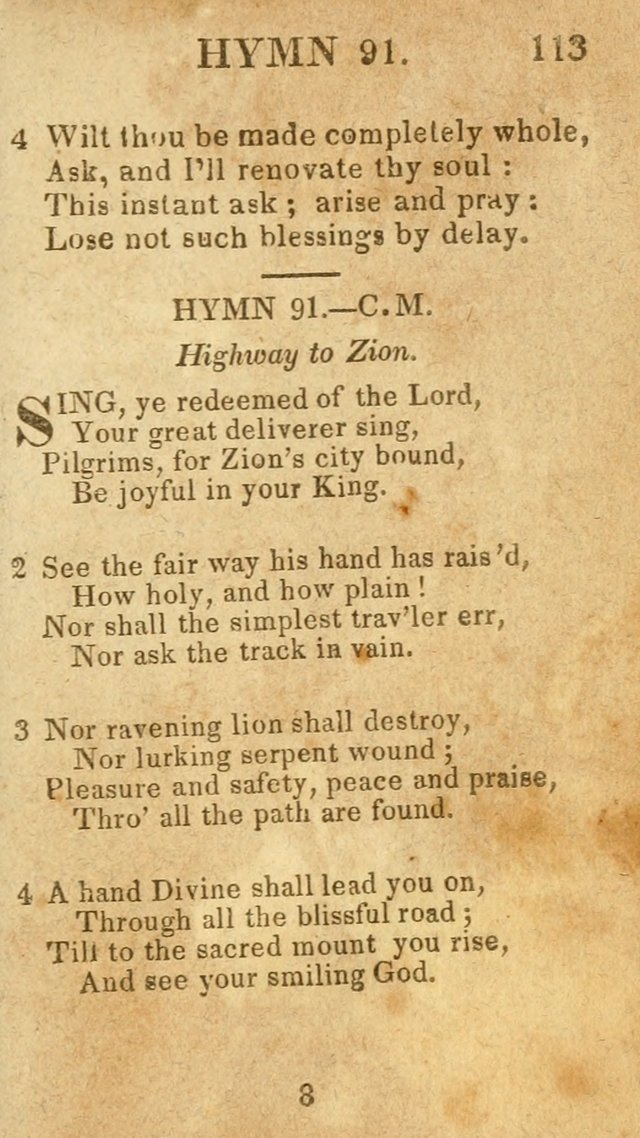 A Choice Collection of Hymns, and Spiritual Songs, designed for the devotions of Israel, in prayer, conference, and camp-meetings...(2nd ed.) page 124