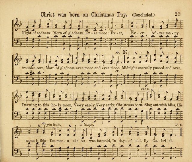 Chants, Carols and Tunes: a supplement to the Sunday School Service and Tune Book page 23
