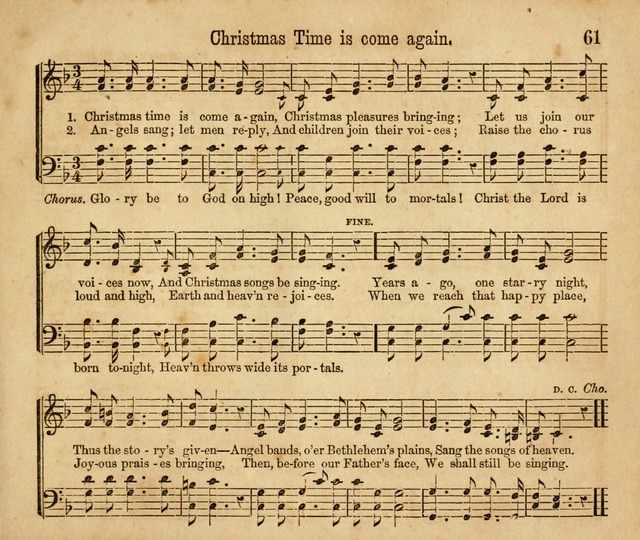 Chants, Carols and Tunes: a supplement to the Sunday School Service and Tune Book page 61