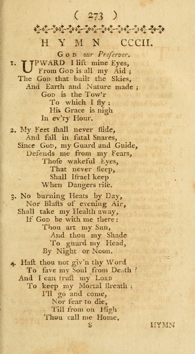 The Christians Duty, exhibited, in a series of Hymns: collected from various authors, designed for the worship of God, and for the edification of Christians (1st Ed.) page 273