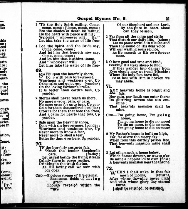 Christian Endeavor Edition of Gospel Hymns No. 6: Canadian ed. (words only) page 20