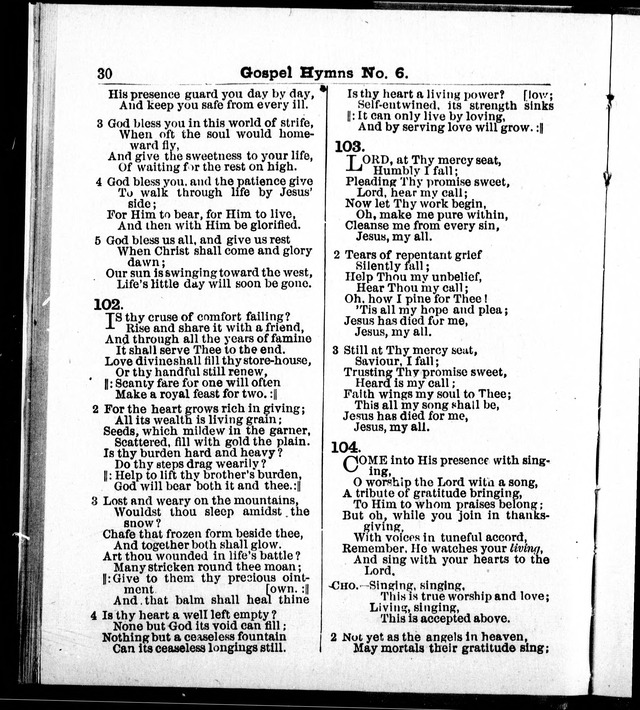 Christian Endeavor Edition of Gospel Hymns No. 6: Canadian ed. (words only) page 29