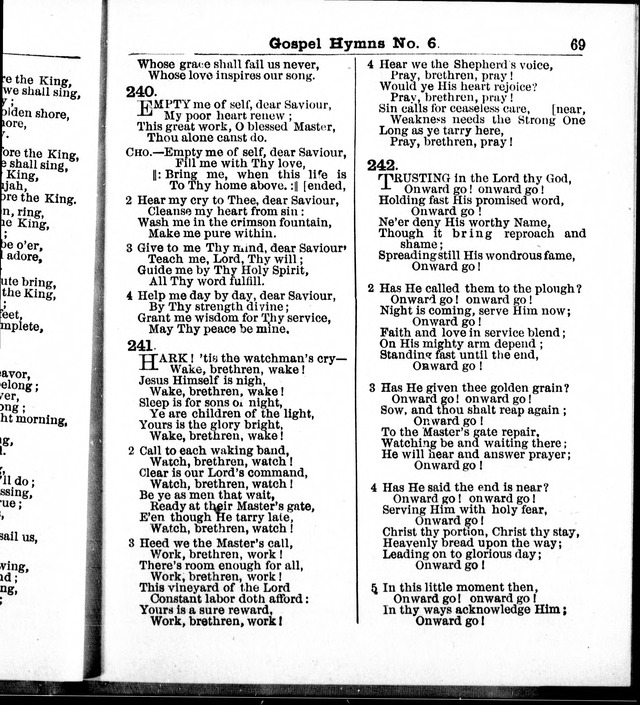 Christian Endeavor Edition of Gospel Hymns No. 6: Canadian ed. (words only) page 68