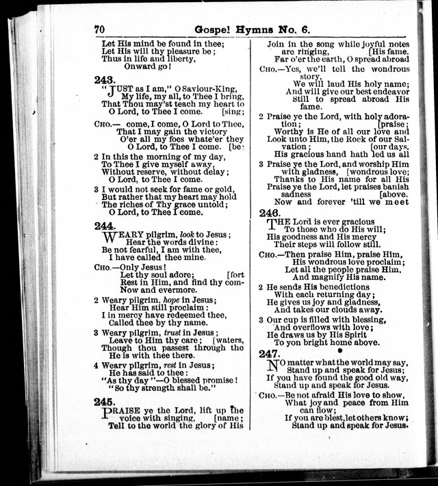 Christian Endeavor Edition of Gospel Hymns No. 6: Canadian ed. (words only) page 69