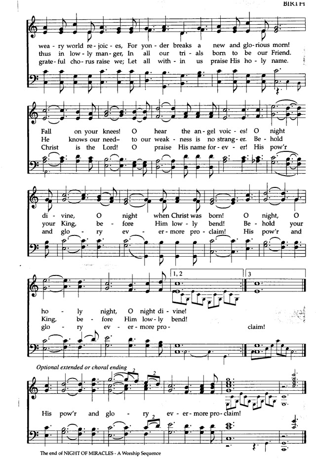 The Celebration Hymnal: songs and hymns for worship 285. O holy night