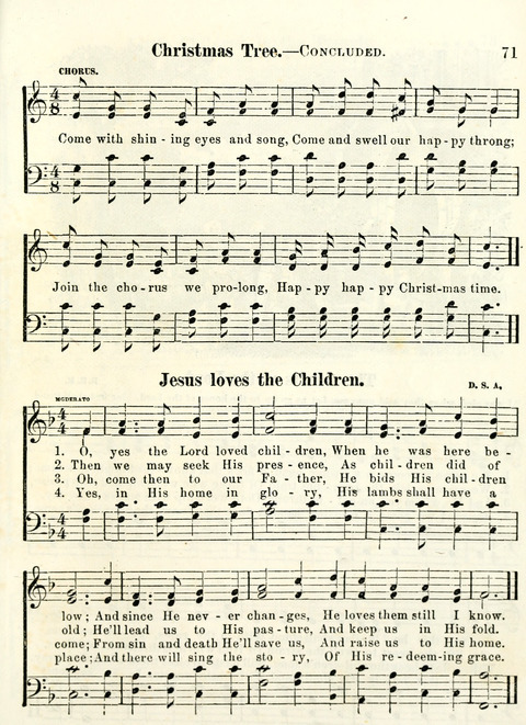Chapel Gems for Sunday Schools: selected from the Snow bird, Robin, Red bird, Dove and Blue bird (Enl. ed.) page 71
