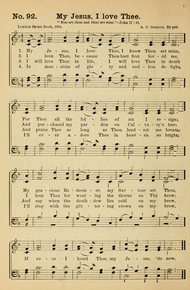 Crowning Glory No. 1: a choice collection of gospel hymns page 92