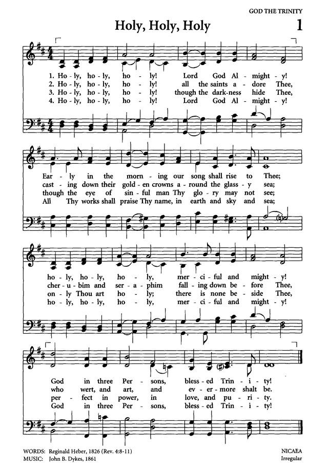 Celebrating Grace Hymnal page 1