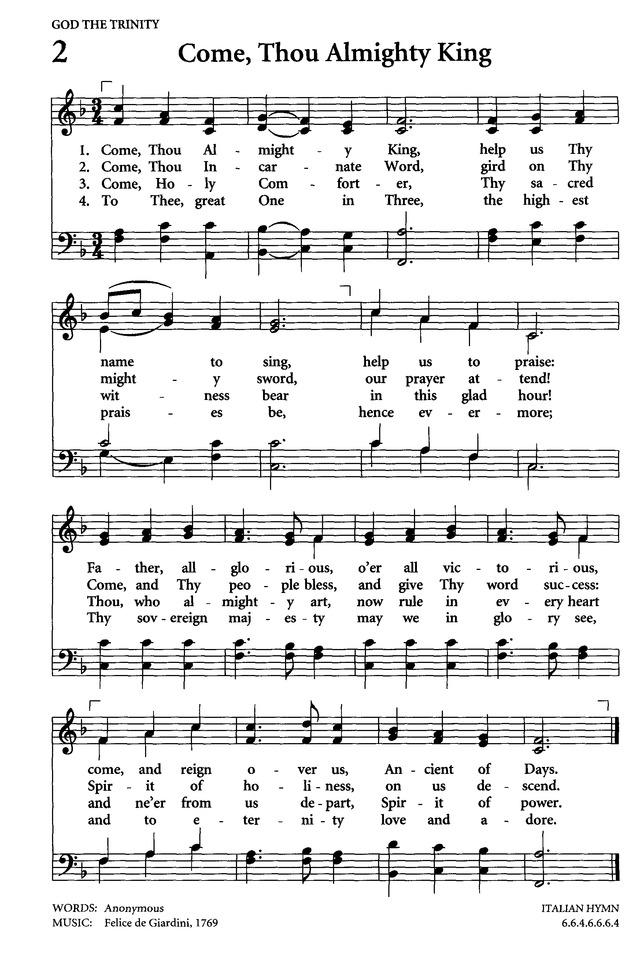 Celebrating Grace Hymnal page 2