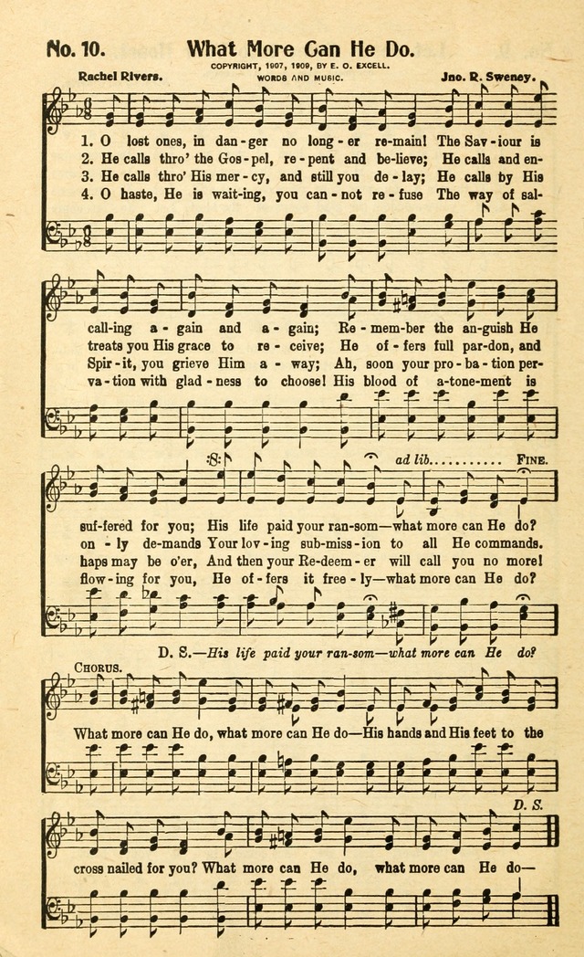 Christian Gospel Hymns: for church, Sunday school, and evangelistic meetings: contains the cream of all the old songs, and the very best of all the new page 10