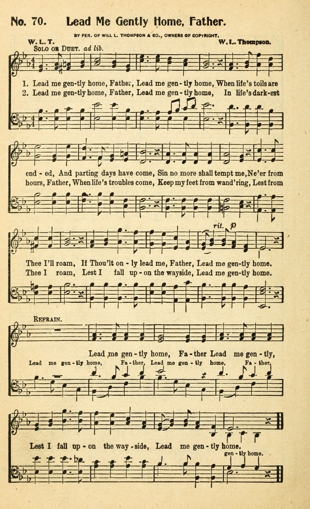 Christian Gospel Hymns: for church, Sunday school, and evangelistic meetings: contains the cream of all the old songs, and the very best of all the new page 70