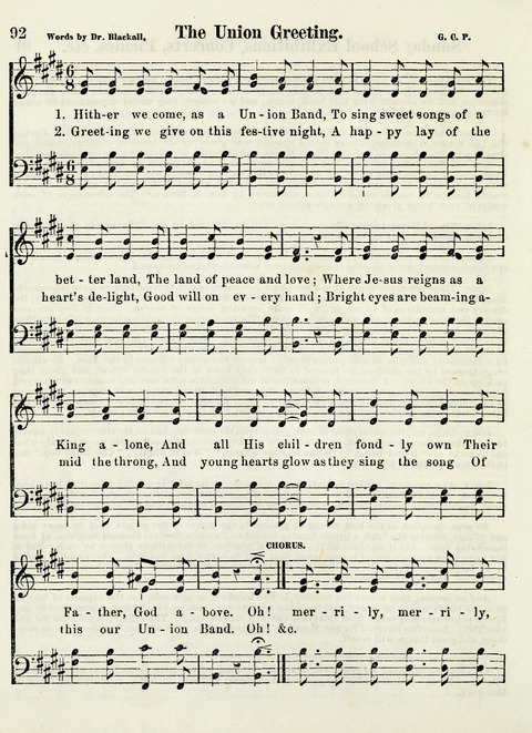 Chapel Gems for Sunday Schools: selected from "Our Song Birds," for 1866, the "Snow bird," the "Robin," the "Red bird" and the "Dove" page 92