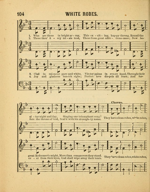 Crystal Gems for the Sabbath School: containing a choice collection of new hymns and tunes, suitable for anniversaries, and all other exercises of the Sabbath-school... page 104