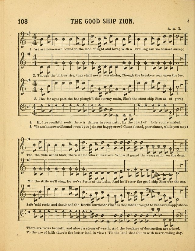 Crystal Gems for the Sabbath School: containing a choice collection of new hymns and tunes, suitable for anniversaries, and all other exercises of the Sabbath-school... page 108