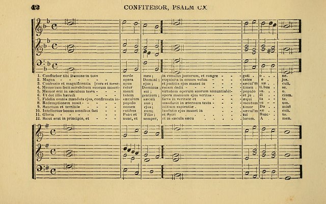 The Catholic Harp: containing the morning and evening service of the Catholic Church, embracing a choice collection of masses, litanies, psalms, sacred hymns, anthems, versicles, and motifs page 42