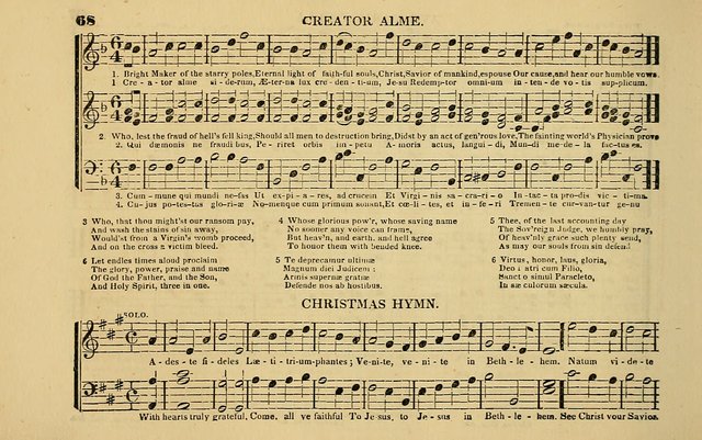 The Catholic Harp: containing the morning and evening service of the Catholic Church, embracing a choice collection of masses, litanies, psalms, sacred hymns, anthems, versicles, and motifs page 68