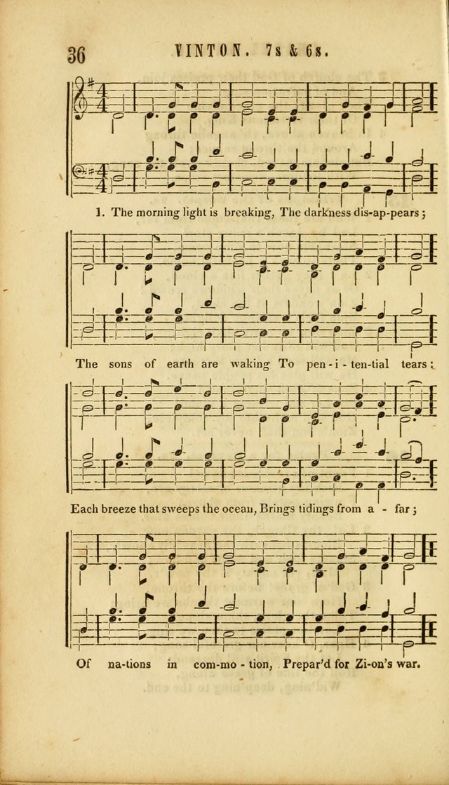 Chapel Hymns: a selection of hymns, with appropriate tunes; adapted to vestry or other social religious meetings page 36