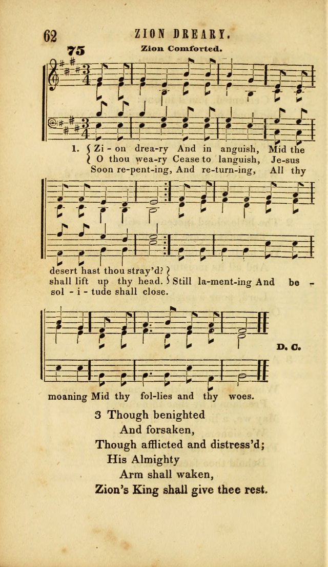 Chapel Hymns: a selection of hymns, with appropriate tunes; adapted to vestry or other social religious meetings page 62