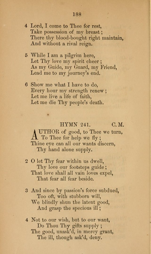 A Collection of Hymns page 188