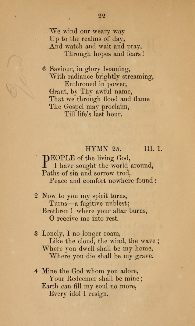 A Collection of Hymns page 22