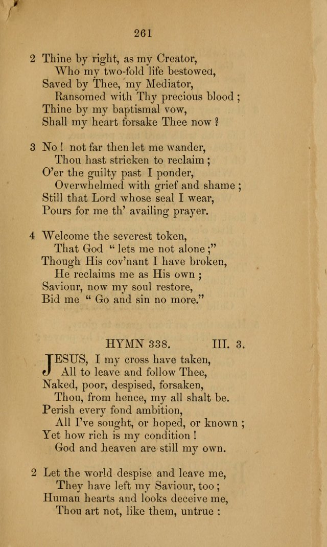 A Collection of Hymns page 261