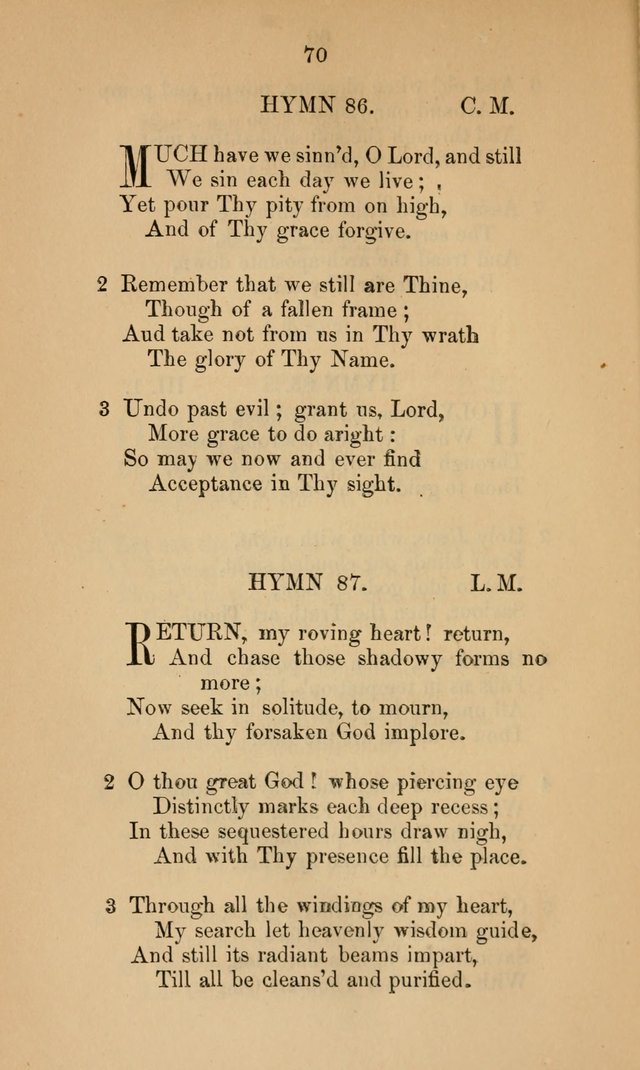 A Collection of Hymns page 70